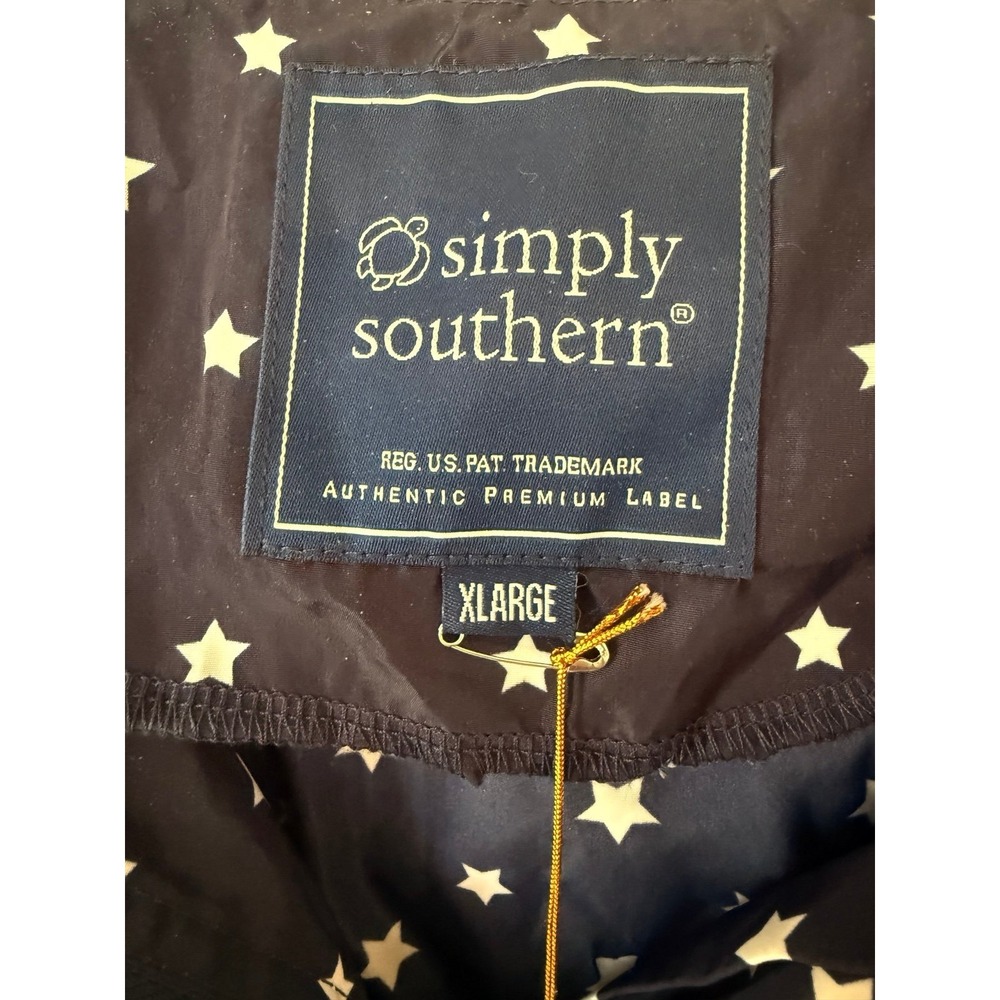 NWT SIMPLY SOUTHERN red white blue pullover popover windbreaker jacket American - Picture 5 of 9